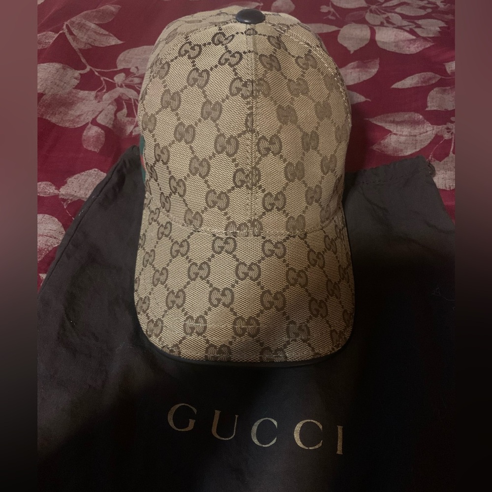 Gucci Tan Monogram Cap